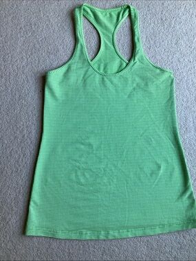 Lululemon green and white racerback tank